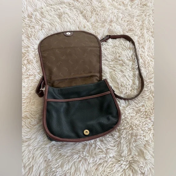 boc Brown and Black Leather Crossbody Satchel - Picture 2 of 6